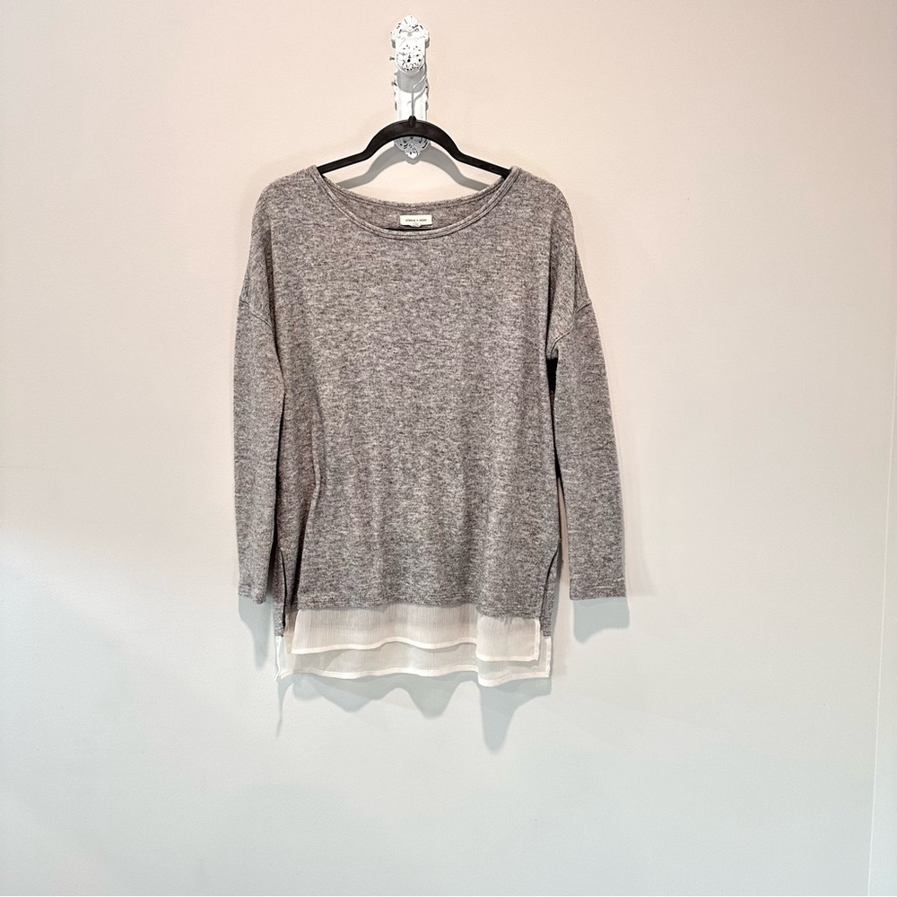 Urban Outfitters silence + noise Grey Layered Pullover Sweater